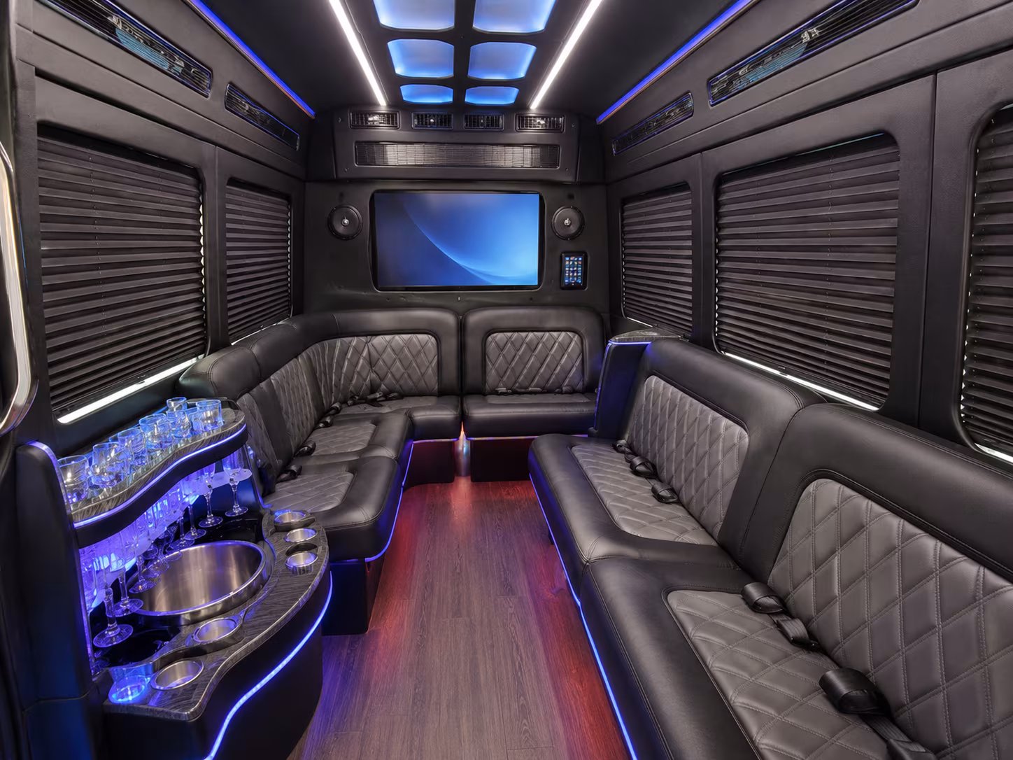 hartford party bus interior
